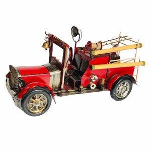 Brand New Vintage, Classic Fire Truck Decor, Retro Metal Fire Truck, Garage/Shop